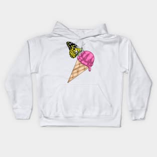 Butterfly Waffle ice cream Kids Hoodie